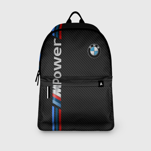 Рюкзак 3D с принтом BMW power carbon, вид сбоку #3