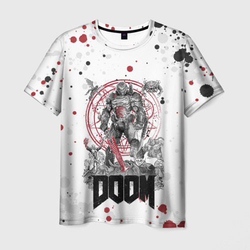 Мужская футболка 3D с принтом Doom, вид спереди #2
