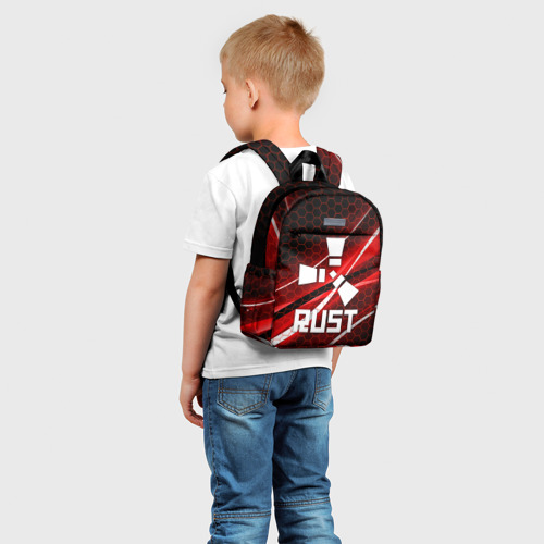 Детский рюкзак 3D с принтом RUST, фото на моделе #1