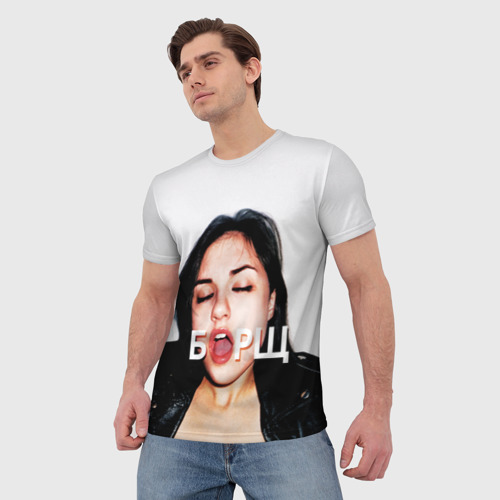 Мужская 3D футболка с принтом Borsch, фото на моделе #1