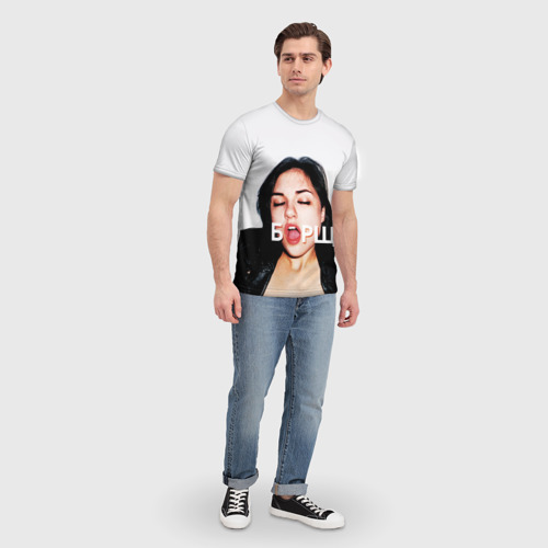 Мужская 3D футболка с принтом Borsch, вид сбоку #3