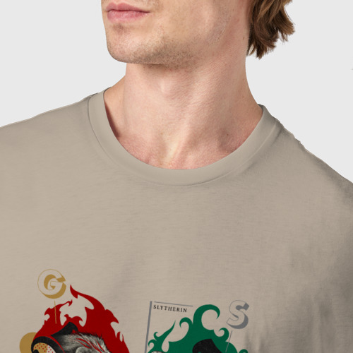 Мужская футболка хлопок с принтом Гарри Поттер, фото #4