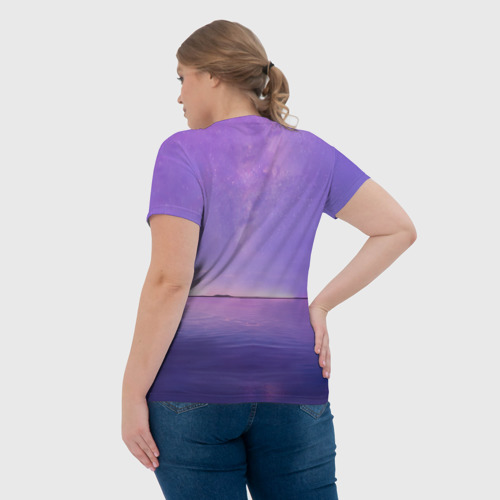 Женская футболка 3D с принтом BTS, вид сзади #2