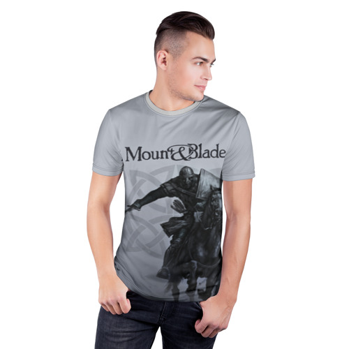 Мужская футболка 3D спортивная с принтом Mount and Blade, фото на моделе #1