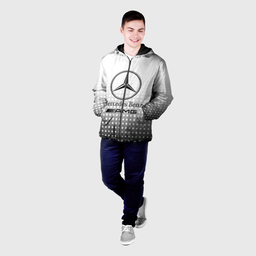 Мужская куртка 3D с принтом Mercedes-Benz, фото на моделе #1