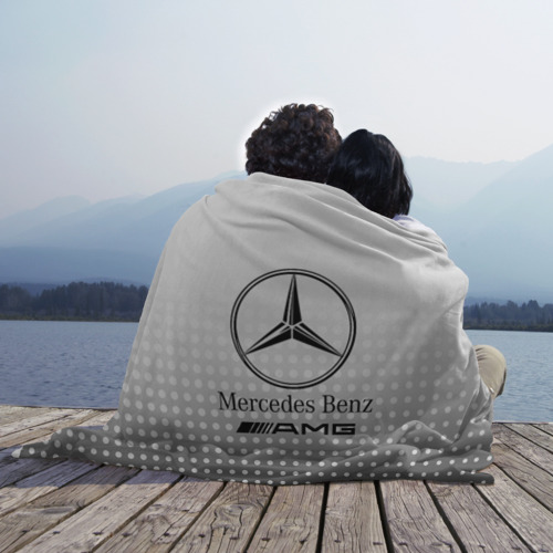 Плед 3D с принтом Mercedes-Benz, фото на моделе #1