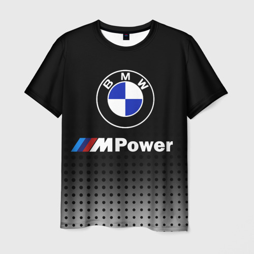 Мужская футболка 3D с принтом BMW, вид спереди #2