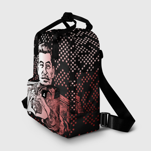 Женский рюкзак 3D с принтом Сталин (Oko), фото на моделе #1