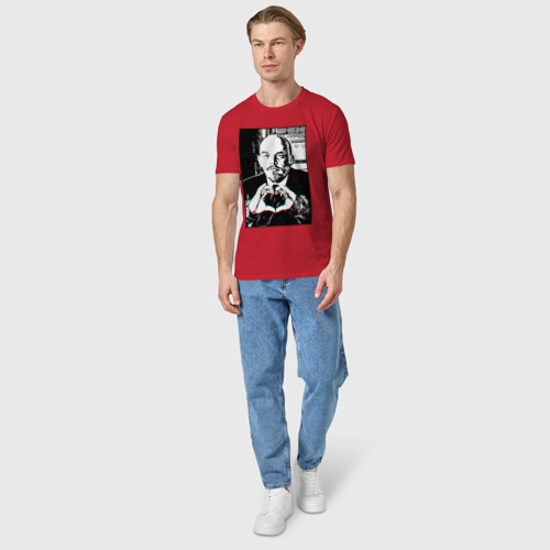 Мужская футболка хлопок с принтом Ленин Oko, вид сбоку #3