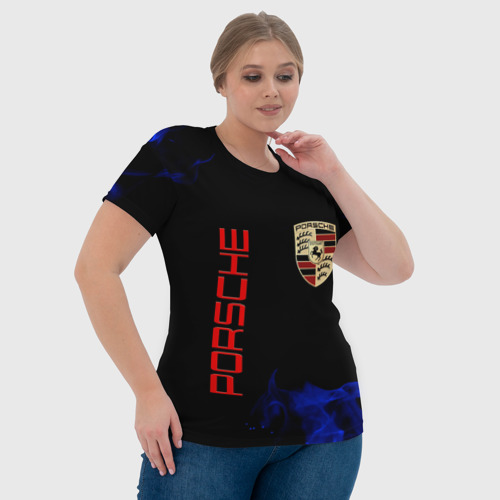 Женская футболка 3D с принтом Porsche, фото #4