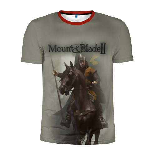 Мужская футболка 3D спортивная с принтом Mount and Blade 2, вид спереди #2