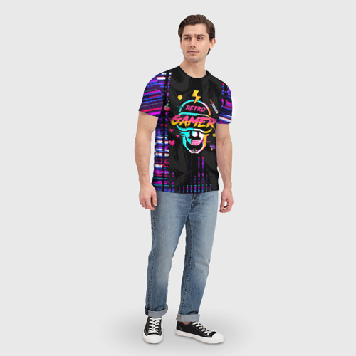 Мужская футболка 3D с принтом RETROGAMER3D47, вид сбоку #3