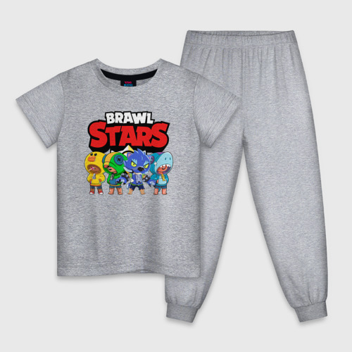 Детская пижама хлопок с принтом BRAWL STARS, вид спереди #2