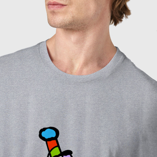 Мужская футболка хлопок с принтом Микроскоп, фото #4