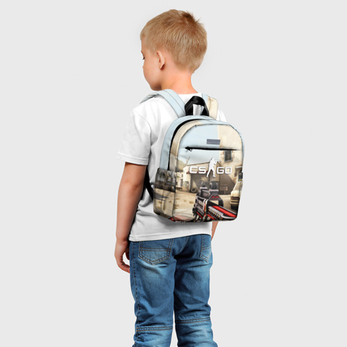 Детский рюкзак 3D с принтом CS:GO - The Aggressor | Aгрессор, фото на моделе #1