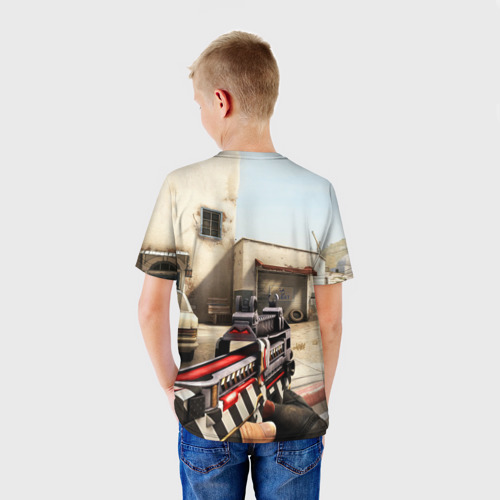 Детская футболка 3D с принтом CS:GO - The Aggressor Aгрессор, вид сзади #2