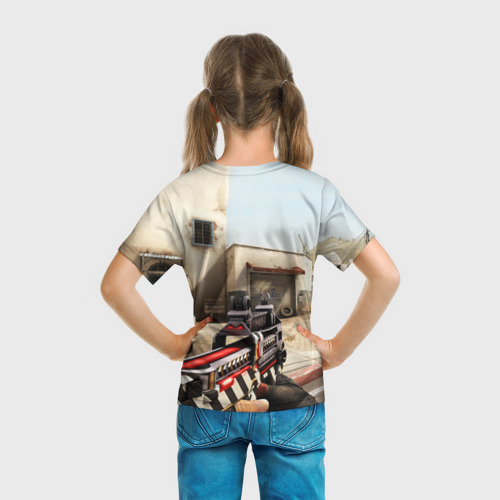 Детская футболка 3D с принтом CS:GO - The Aggressor Aгрессор, вид сзади #2