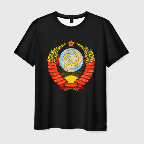 Мужская футболка 3D с принтом СССР, вид спереди #2