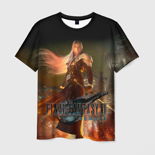 Мужская футболка 3D с принтом Final fantasy VII: remake, вид спереди #2