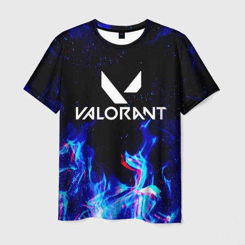 Мужская 3D футболка с принтом VALORANT, вид спереди #2