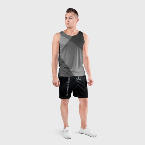 Мужские шорты спортивные с принтом MERCEDES-BENZ AMG, вид сбоку #3