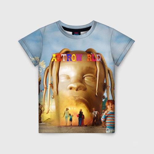 Детская футболка 3D с принтом TRAVIS SCOTT, вид спереди #2