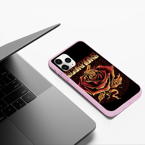 Чехол для iPhone 11 Pro Max матовый с принтом Scorpions, фото #5