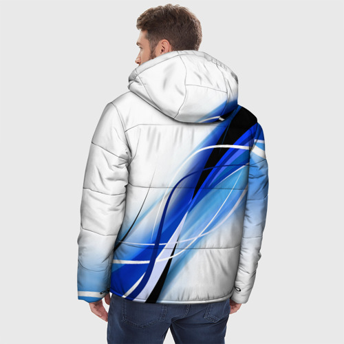 Мужская зимняя куртка 3D с принтом BMW, вид сзади #2