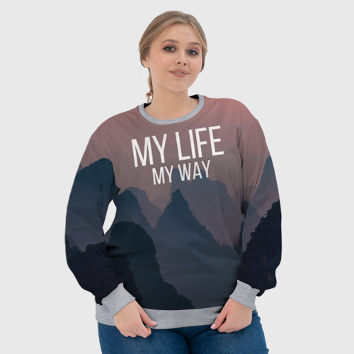 Женский свитшот 3D с принтом My Life My Way, фото #4