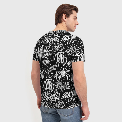 Мужская футболка 3D с принтом GRAFFITI, вид сзади #2