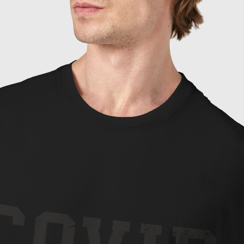 Мужская футболка хлопок с принтом Covid 19, фото #4