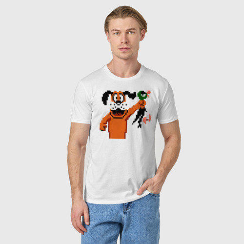 Мужская футболка хлопок с принтом Duck Hunt, фото на моделе #1