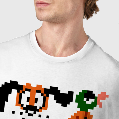 Мужская футболка хлопок с принтом Duck Hunt, фото #4