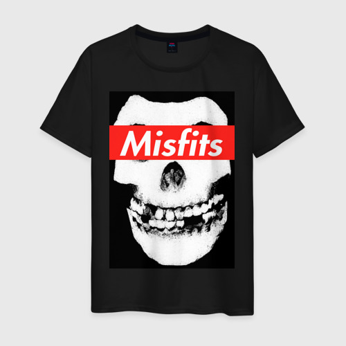 Мужская футболка хлопок с принтом Misfits, вид спереди #2