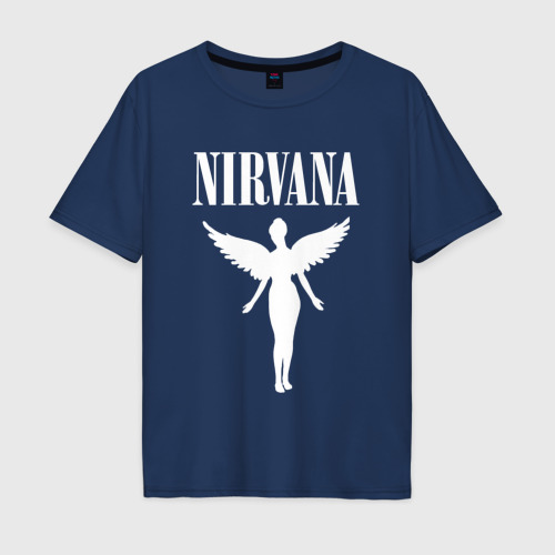 Мужская футболка хлопок Oversize с принтом Nirvana, вид спереди #2
