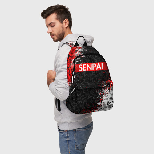 Рюкзак 3D с принтом SENPAI, фото на моделе #1