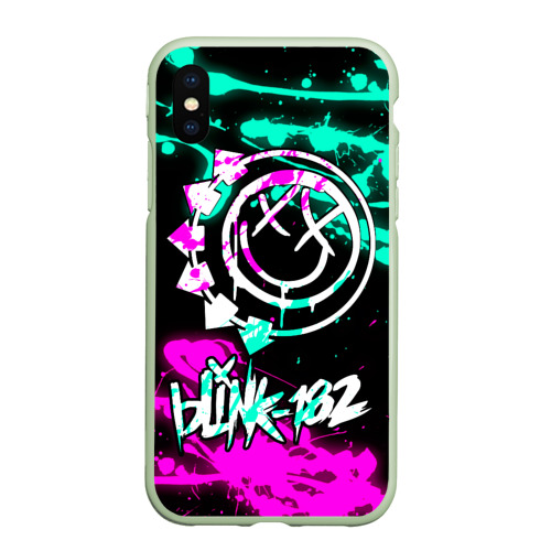 Чехол для iPhone XS Max матовый с принтом Blink-182 (6), вид спереди #2