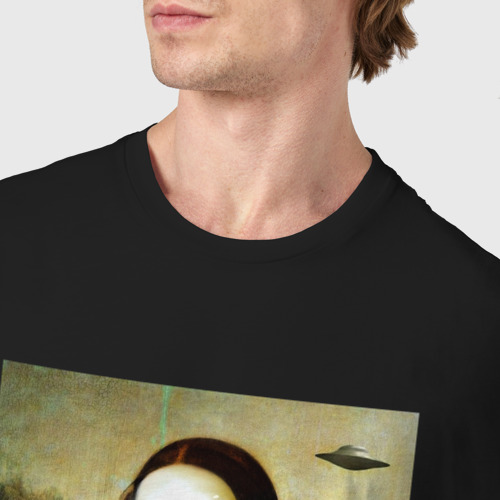 Мужская футболка хлопок с принтом Mona Lisa, фото #4