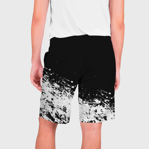 Мужские шорты 3D с принтом Черный Клевер - Черный Бык, вид сзади #1