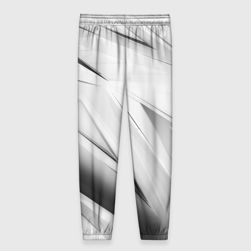 Женские брюки 3D с принтом GEOMETRY STRIPES WHITE, вид сзади #1