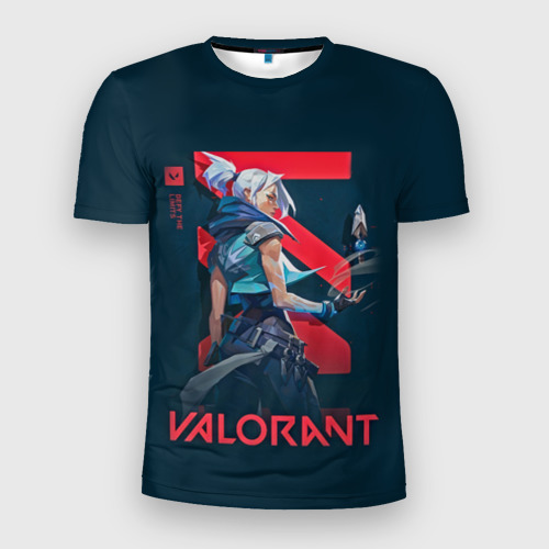 Мужская футболка 3D Slim с принтом Valorant, вид спереди #2