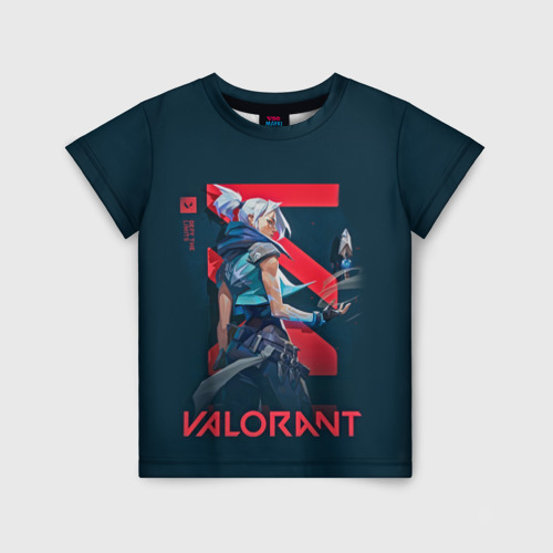 Детская футболка 3D с принтом VALORANT, вид спереди #2