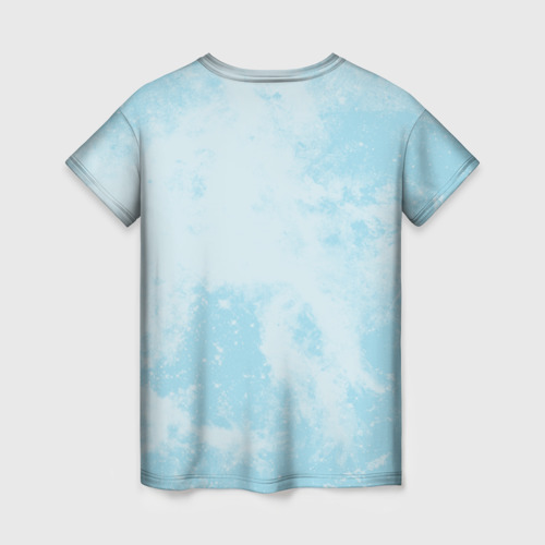 Женская футболка 3D с принтом Тихиро на горе с драконом, вид сзади #1