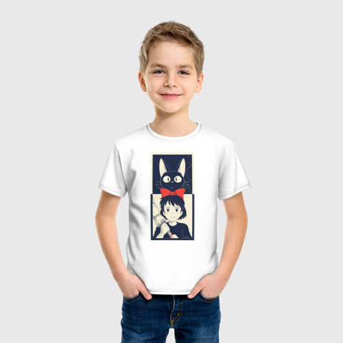 Детская футболка хлопок с принтом Ведьмина служба доставки, фото на моделе #1