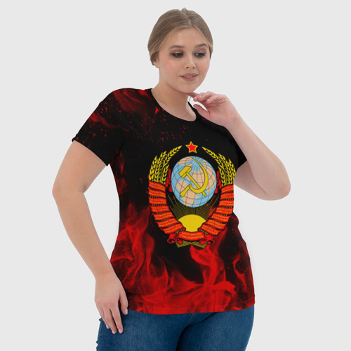 Женская футболка 3D с принтом СССР, фото #4