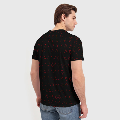 Мужская 3D футболка с принтом Предатор (Z), вид сзади #2