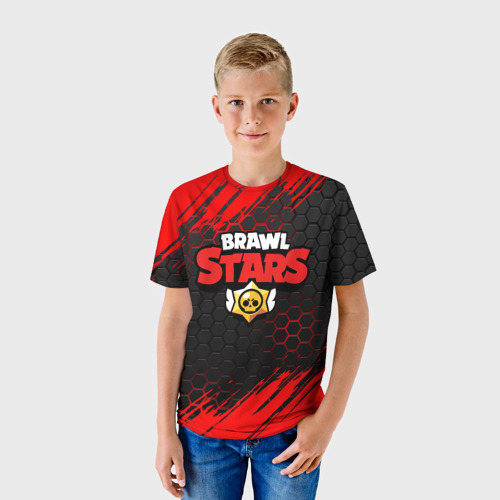 Детская футболка 3D с принтом BRAWL STARS, фото на моделе #1