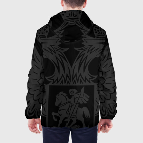 Мужская куртка 3D с принтом РОССИЯ, вид сзади #2