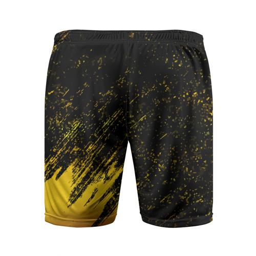 Мужские шорты 3D спортивные с принтом STANDOFF 2 GOLD SKULL, вид сзади #1