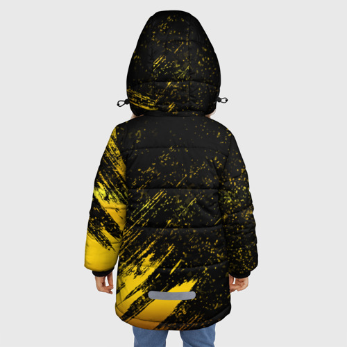 Зимняя куртка для девочек 3D с принтом STANDOFF 2 GOLD SKULL, вид сзади #2